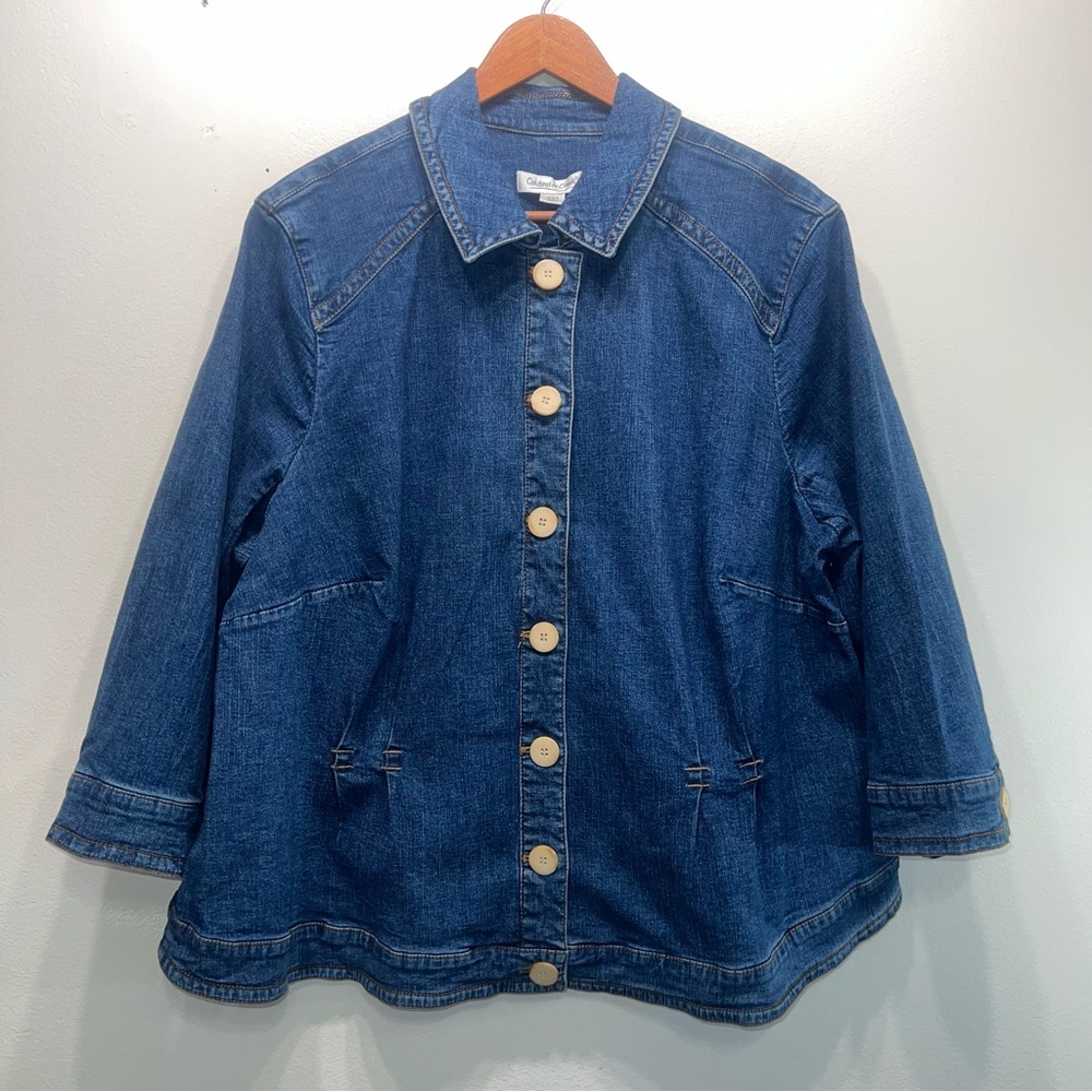 COLDWATER CREEK  Denim Jacket Women’s Size 24 NEW Cotton/Spandex